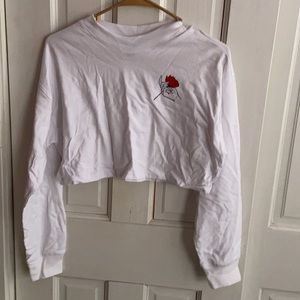 Forever 21 Long Sleeve Cropped Tee